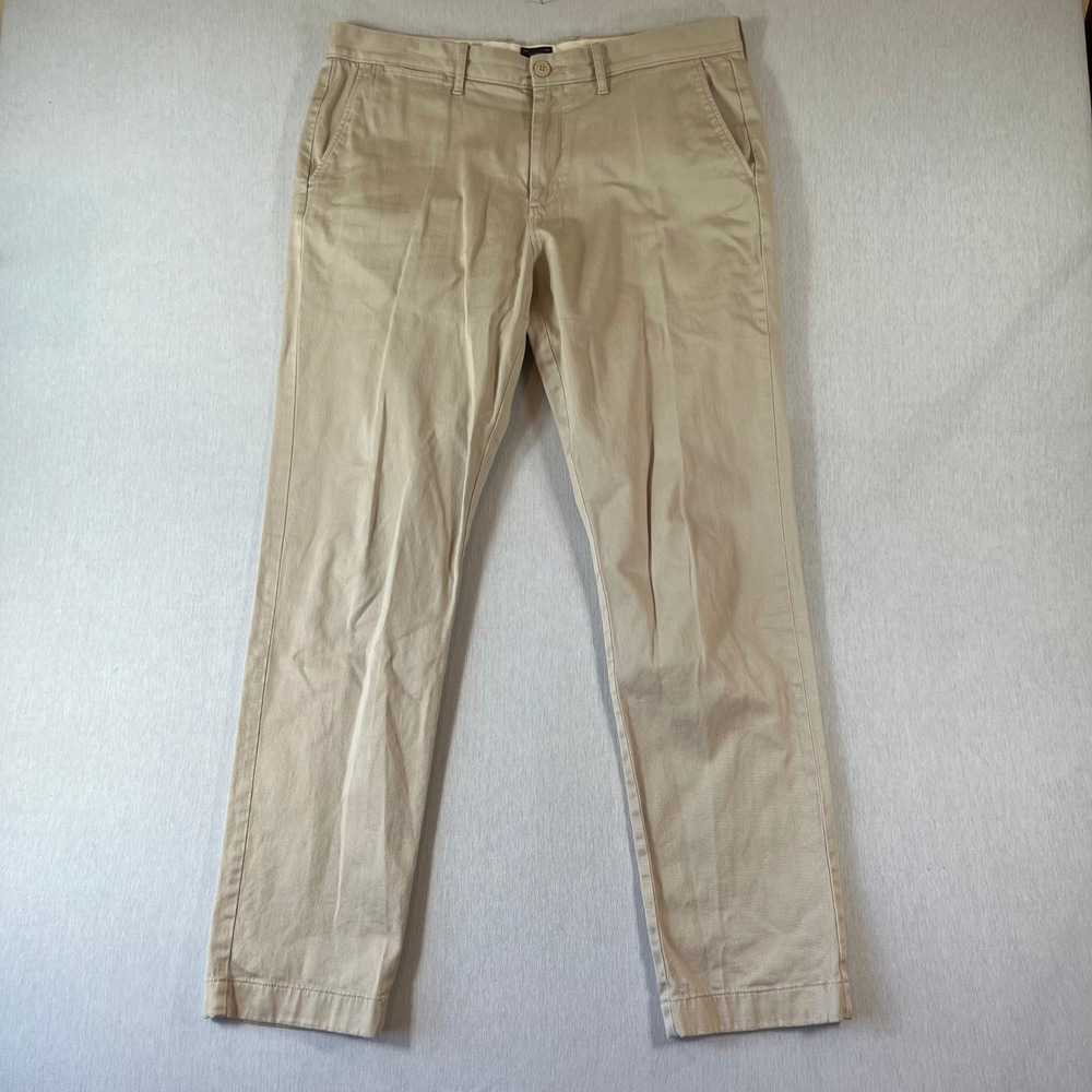 J Crew 770 Pants Men 34x32 (Fit 34x30.5) Straight Fit Stretch Chinos Tan Preppy